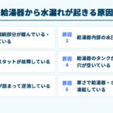 給湯器から水漏れが起きる原因