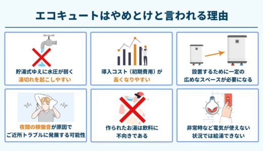 エコキュートはやめとけと言われる理由