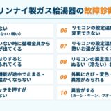 リンナイ製ガス給湯器の故障診断