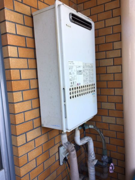 愛知県北名古屋市で給湯器交換工事　ノーリツ『GQ-1616WX 13A』→リンナイ『RUX-A1615W-E』