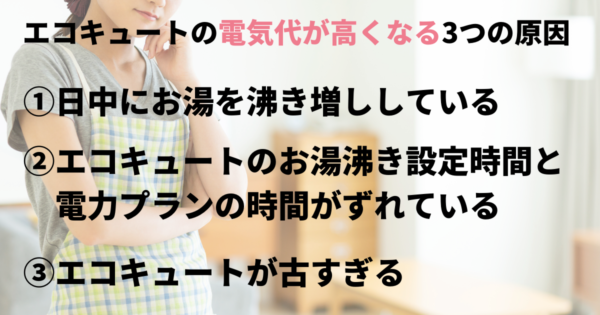 エコキュートの電気代は高い原因は 使用時間帯以外の安くなる秘訣もご紹介 給湯器駆けつけ隊ミズテック