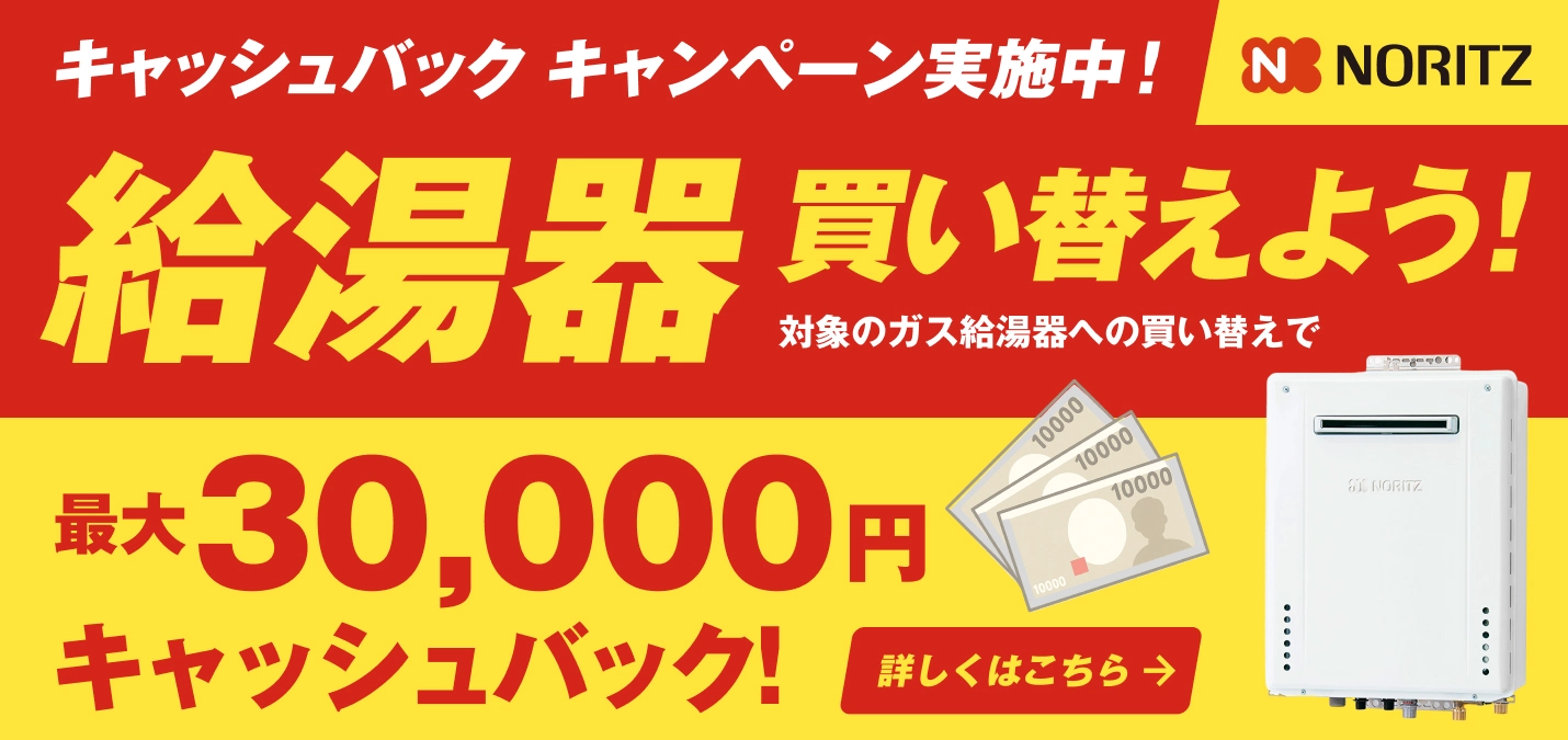 ノーリツ「キャッシュバックキャンペーン2025 ~簡単ラク家事大作戦!第2弾~」